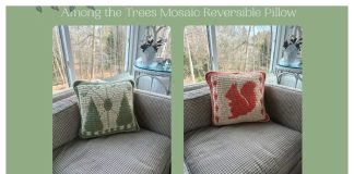 Woodland Mosaic Reversible Pillow Free Crochet Pattern