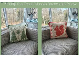 Woodland Mosaic Reversible Pillow Free Crochet Pattern