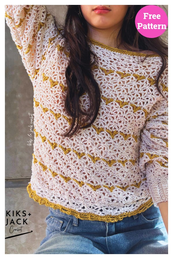Bright Sunny Mesh Top Free Crochet Pattern
