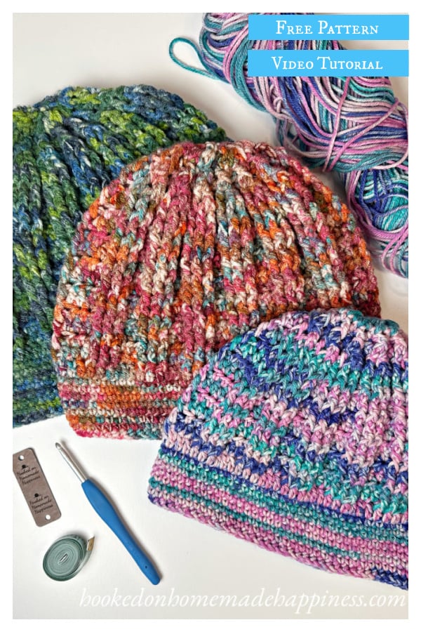 Burst Beanie Free Crochet Pattern and Video Tutorial