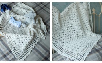Lacy Baby Blanket Free Crochet Pattern and Video Tutorial