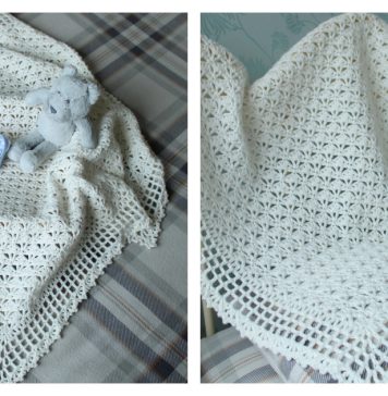Lacy Baby Blanket Free Crochet Pattern and Video Tutorial