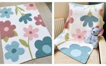 Pastel Meadows Baby Blanket Free Crochet Pattern