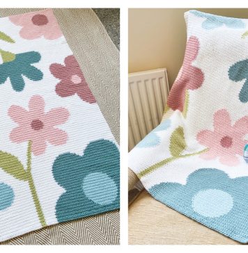 Pastel Meadows Baby Blanket Free Crochet Pattern
