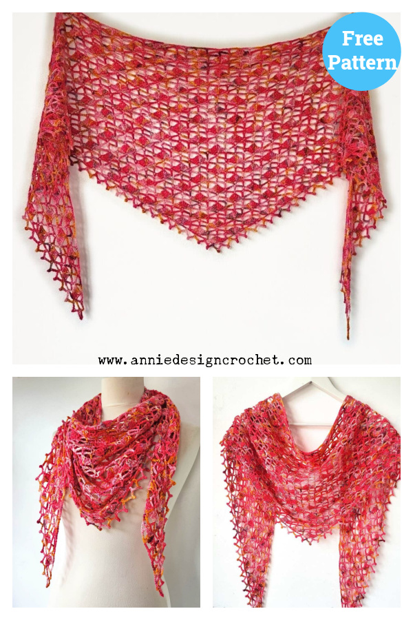 Rosehip Lace Shawl Free Crochet Pattern