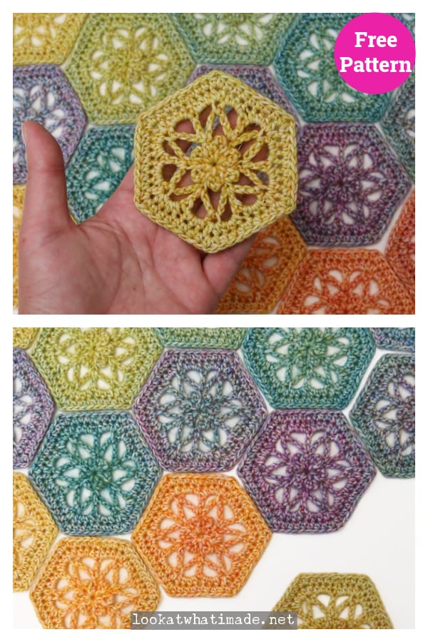 Simple Hexagon Free Crochet Pattern