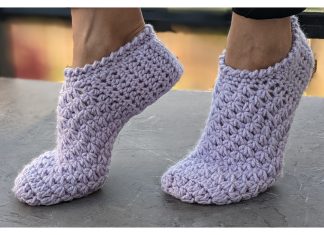 Soft House Slippers Free Crochet Pattern and Video Tutorial