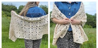 Vintage Flower Shawl Free Crochet Pattern