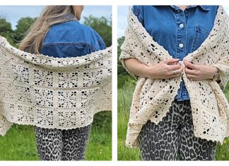 Vintage Flower Shawl Free Crochet Pattern