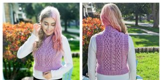 Alice Cabled Vest Free Crochet Pattern