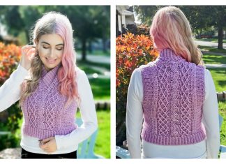 Alice Cabled Vest Free Crochet Pattern