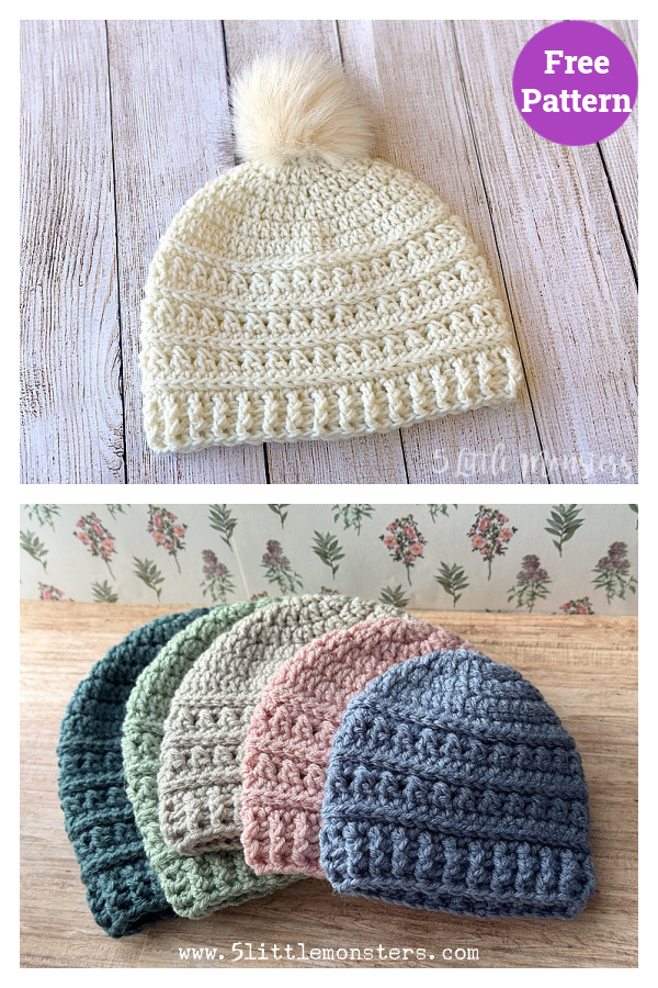 Criss Cross Hat Free Crochet Pattern