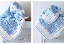 Forget-Me-Not Daydream Floral Blanket Crochet Pattern