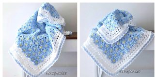 Forget-Me-Not Daydream Floral Blanket Crochet Pattern
