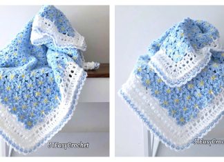 Forget-Me-Not Daydream Floral Blanket Crochet Pattern Forget-Me-Not Daydream Floral Blanket Crochet Pattern
