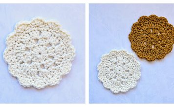 Granny Cluster Coaster Free Crochet Pattern
