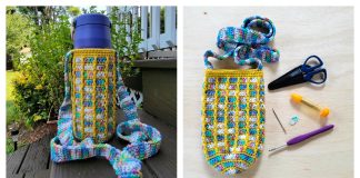 Kaleidoscope Water Bottle Holder Free Crochet Pattern