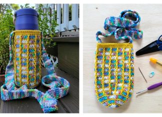 Kaleidoscope Water Bottle Holder Free Crochet Pattern