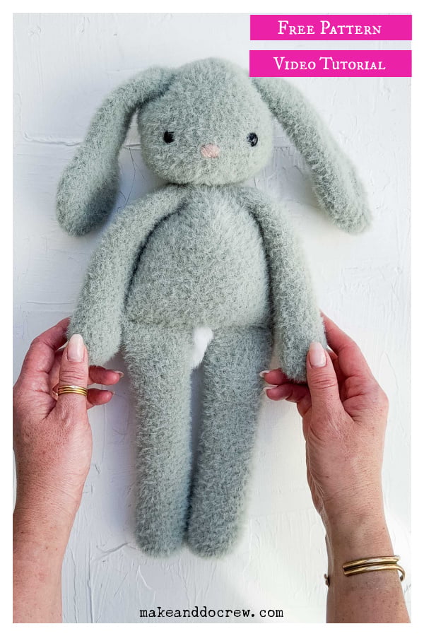 Long Leg Bunny Free Crochet Pattern and Video Tutorial