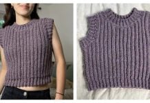Ribbed Sweater Vest Free Crochet Pattern and Video Tutorial