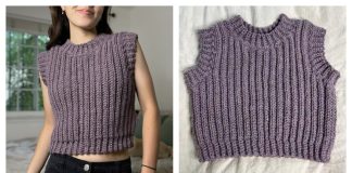 Ribbed Sweater Vest Free Crochet Pattern and Video Tutorial