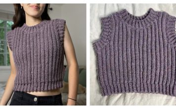 Ribbed Sweater Vest Free Crochet Pattern and Video Tutorial