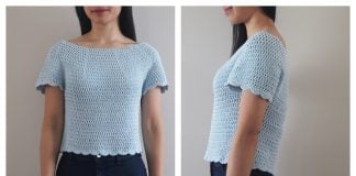 Scallop Top Free Crochet Pattern and Video Tutorial