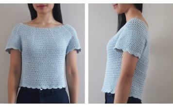 Scallop Top Free Crochet Pattern and Video Tutorial