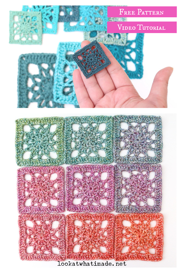 Simple Square Free Crochet Pattern and Video Tutorial