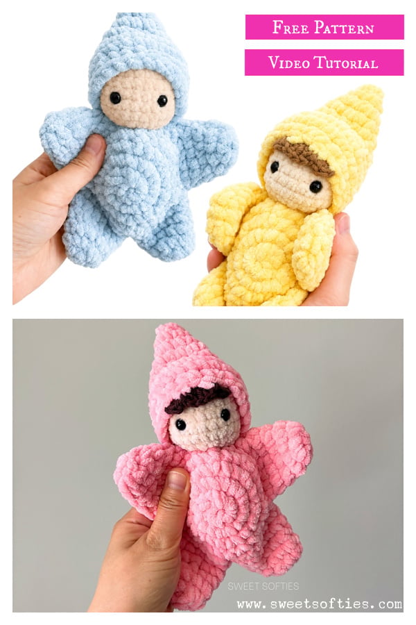 Star Baby Doll Free Crochet Pattern and Video Tutorial