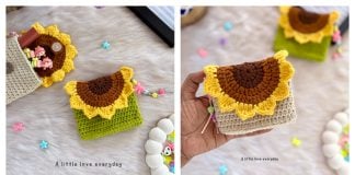 Sunflower Coin Purse Free Crochet Pattern