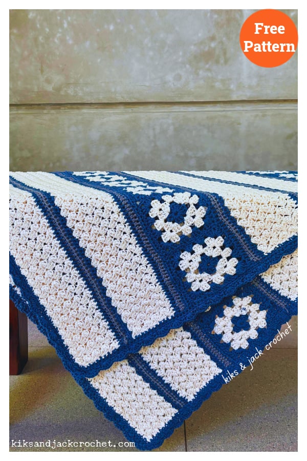 Take-Along Granny Square Blanket Free Crochet Pattern