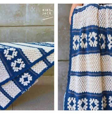 Take-Along Granny Square Blanket Free Crochet Pattern