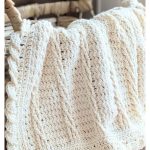 Twelve Cables Baptism Blanket Free Crochet Pattern and Video Tutorial