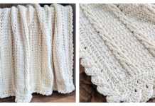 Twelve Cables Baptism Blanket Free Crochet Pattern and Video Tutorial