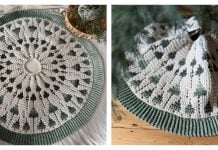 Twinkling Trees Tree Skirt Free Crochet Pattern and Video Tutorial