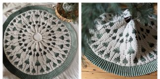 Twinkling Trees Tree Skirt Free Crochet Pattern and Video Tutorial
