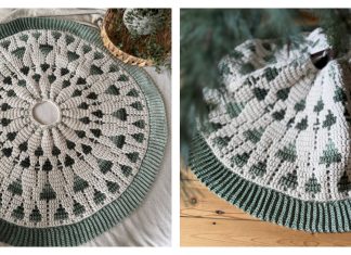 Twinkling Trees Tree Skirt Free Crochet Pattern and Video Tutorial
