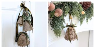 Christmas Bell Ornament Free Crochet Pattern and Video Tutorial