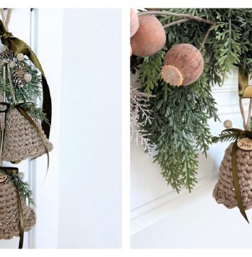 Christmas Bell Ornament Free Crochet Pattern and Video Tutorial