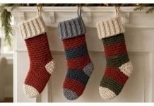Chunky Christmas Stocking Free Crochet Pattern and Video Tutorial