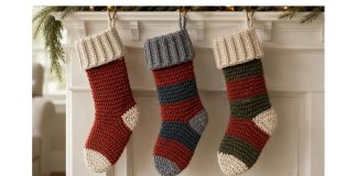 Chunky Christmas Stocking Free Crochet Pattern and Video Tutorial