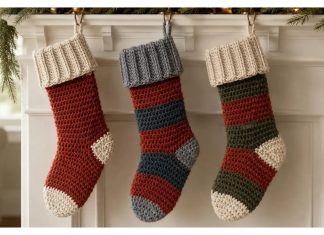 Chunky Christmas Stocking Free Crochet Pattern and Video Tutorial