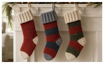 Chunky Christmas Stocking Free Crochet Pattern and Video Tutorial