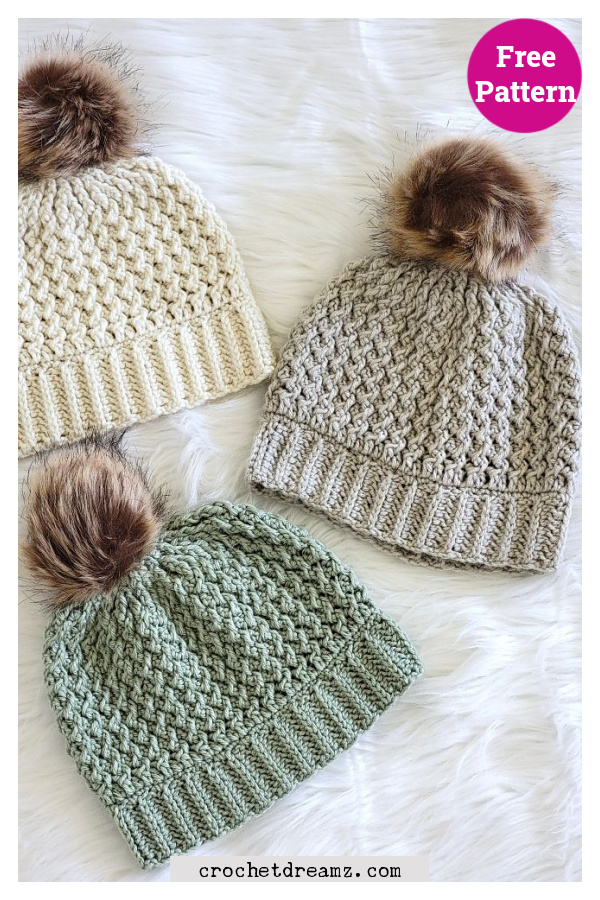 Crossroads Beanie Free Crochet Pattern