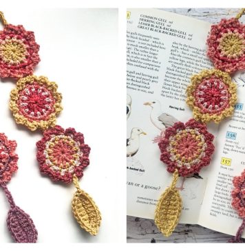 Faded Petals Bookmark Free Crochet Pattern