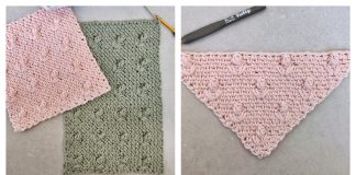 Floral Moss Stitch Dishcloth Free Crochet Pattern and Video Tutorial