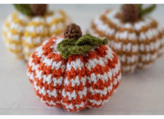 Houndstooth Pumpkin Free Crochet Pattern