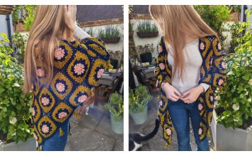 Midnight Lantern Shawl Free Crochet Pattern