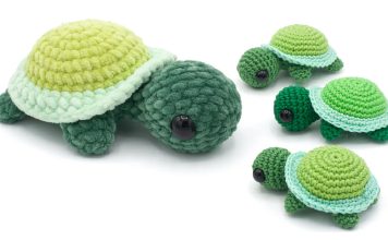 Mini Turtle Amigurumi Free Crochet Pattern and Video Tutorial